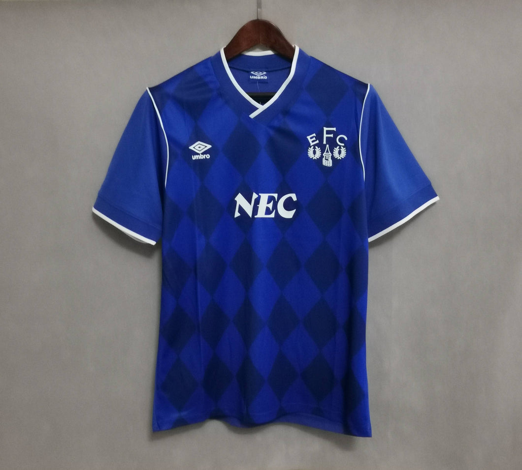 86-87 Everton home blue