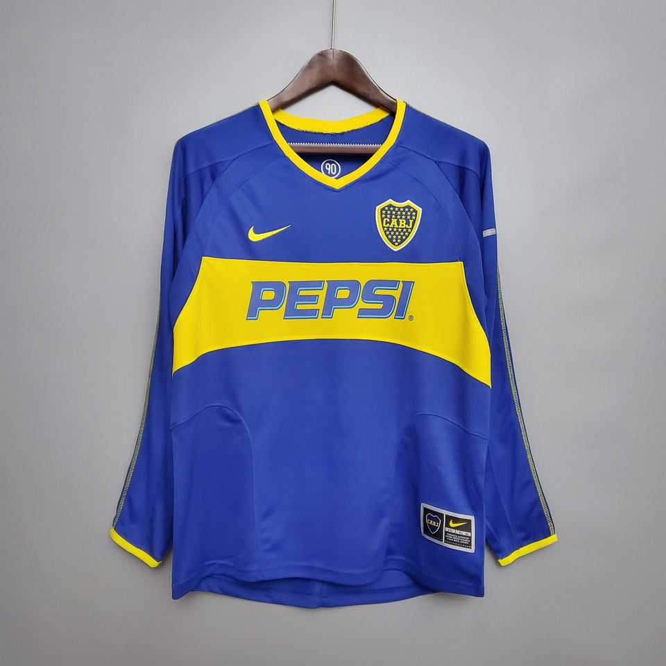 2003-2004 Boca Juniors Home kit - long sleeves