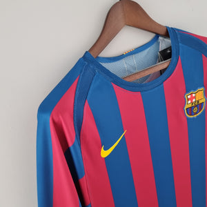 2005/06 barcelona long sleeve home kit