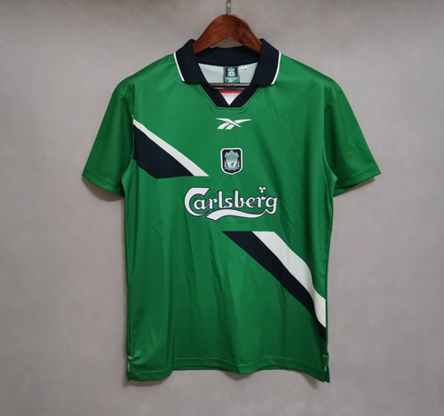 1999-00 Liverpool green away kit