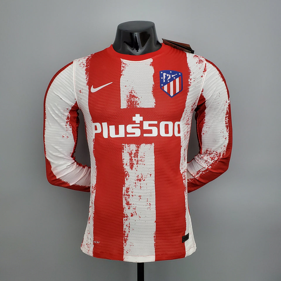 21/22 player version long sleeve Atletico Madrid home