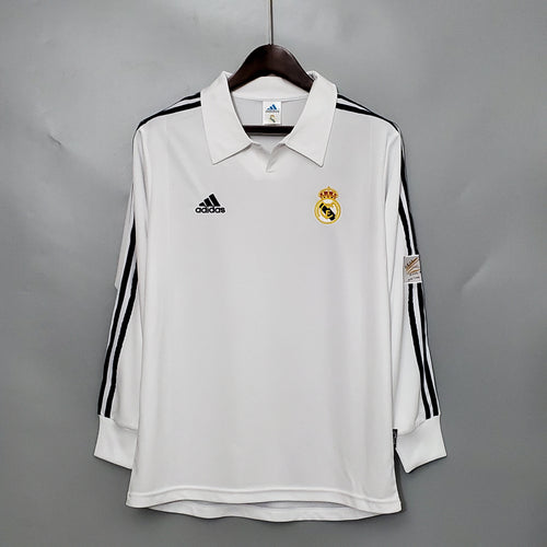 2001-2002 Real Madrid home retro kit Long Sleeves