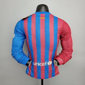 21/22 Player version long sleeve Barcelona home kit