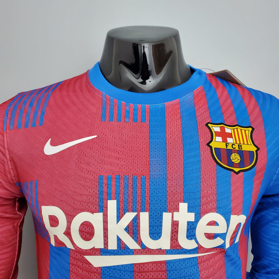 21/22 Player version long sleeve Barcelona home kit