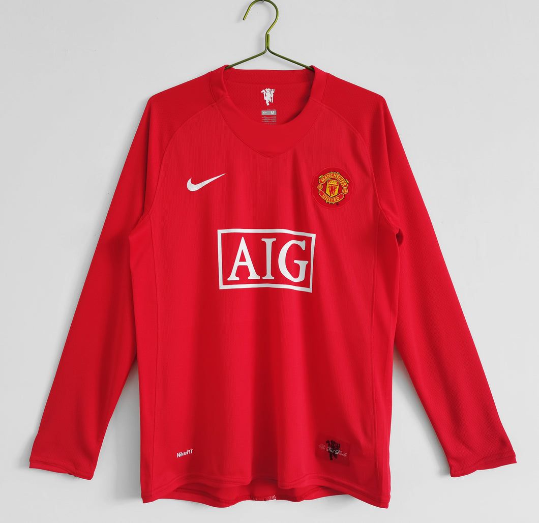 2007/08 Manchester united Home Long Sleeves